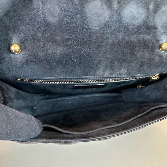 Authentic Christian Dior Black Leather Shoulder Bag With Gold hardware - Picture 13 of 16